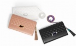 Women casual wallet with tassels ,long chain cross bag